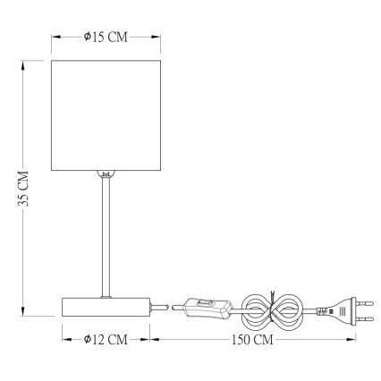 Globo - Lámpara de mesa 1xE14/25W/230V