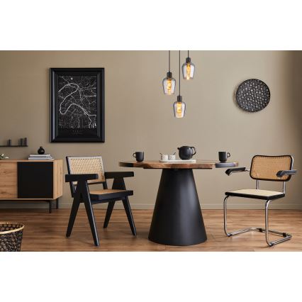 Globo - Lámpara colgante 3xE27/40W/230V diá. 28,5 cm negro