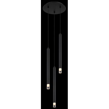 Globo - Lámpara colgante 3xG9/4W/230V diá. 24 cm negro
