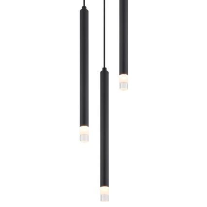 Globo - Lámpara colgante 3xG9/4W/230V diá. 24 cm negro
