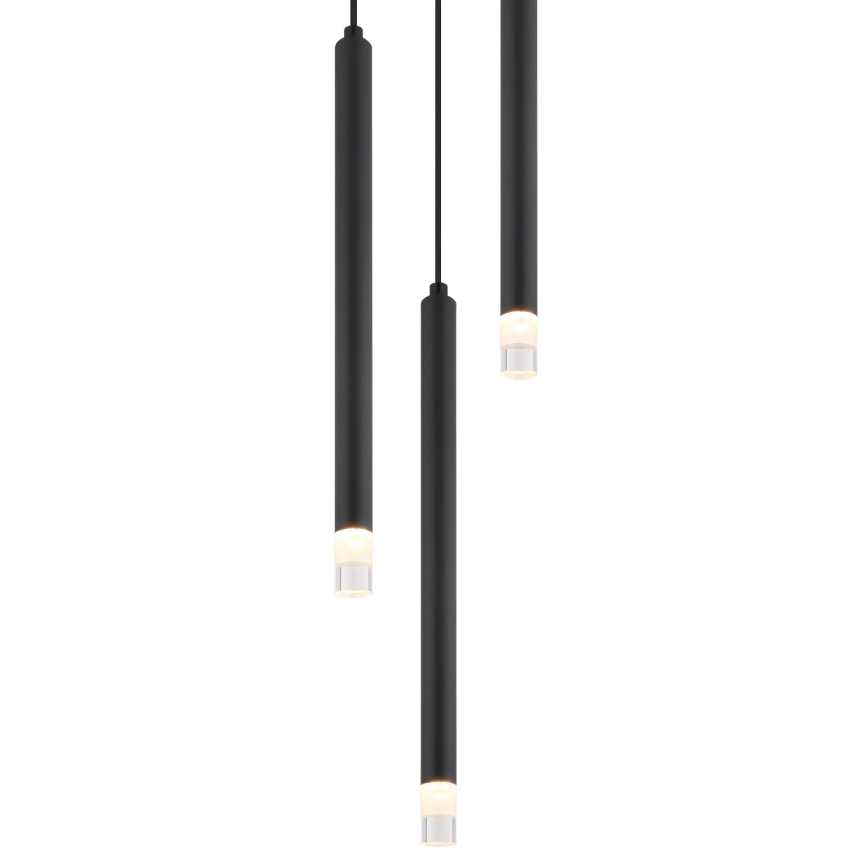 Globo - Lámpara colgante 3xG9/4W/230V diá. 24 cm negro