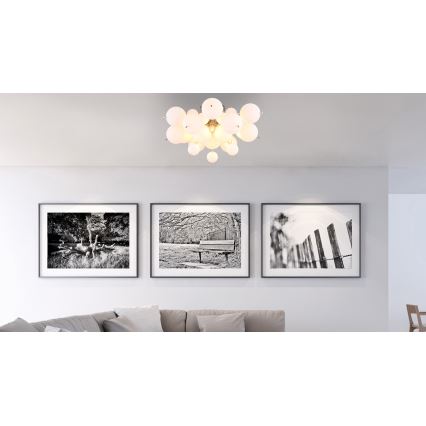 Globo - Lámpara de techo 3xE14/25W/230V diá. 55 cm blanco