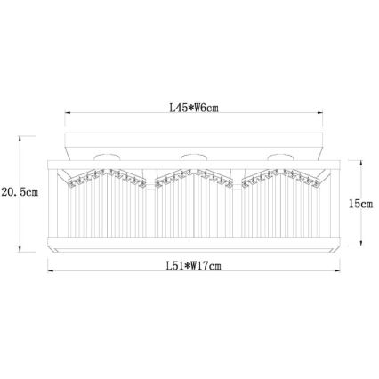 Globo - Lámpara de techo 3xE27/40W/230V