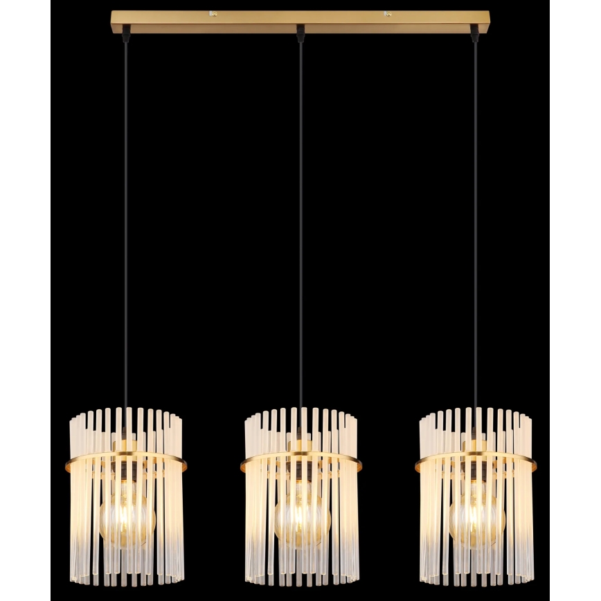 Globo - Lámpara colgante 3xE27/60W/230V dorado