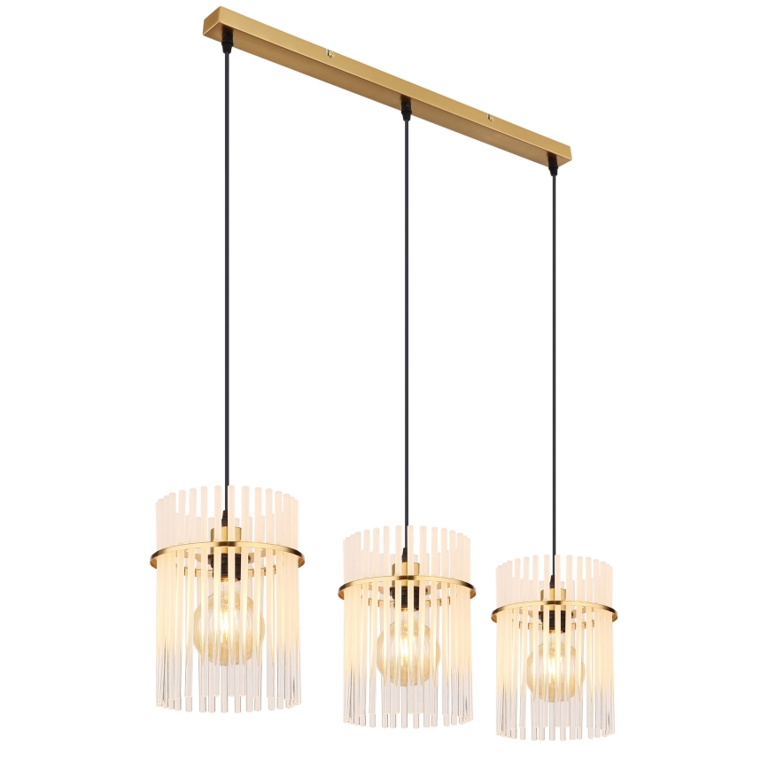 Globo - Lámpara colgante 3xE27/60W/230V dorado