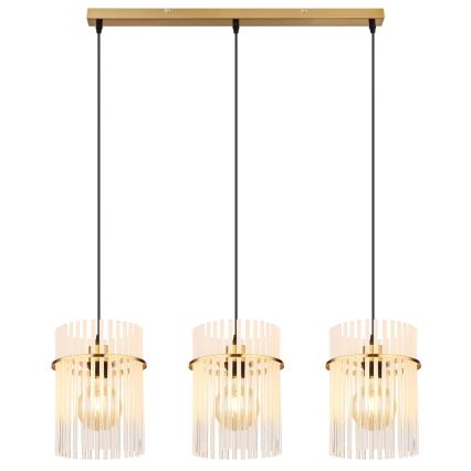 Globo - Lámpara colgante 3xE27/60W/230V dorado