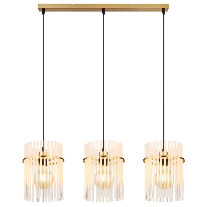 Globo - Lámpara colgante 3xE27/60W/230V dorado
