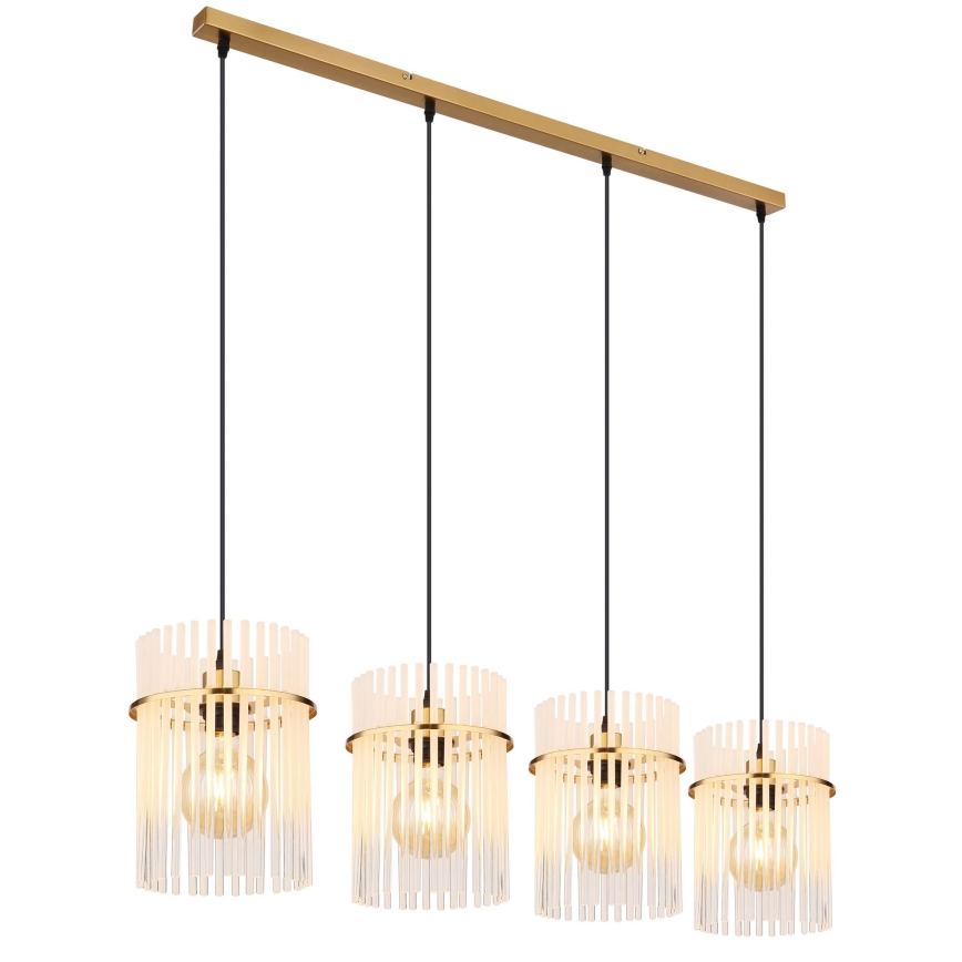 Globo - Lámpara colgante 4xE27/60W/230V dorado