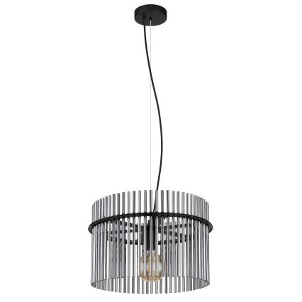 Globo - Lámpara colgante 1xE27/60W/230V diá. 40 cm negro