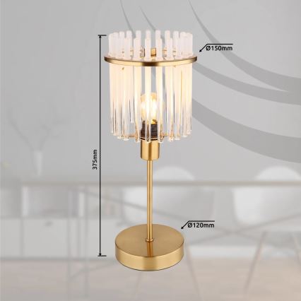 Globo - Lámpara de mesa 1xE14/40W/230V diá. 15 cm dorado