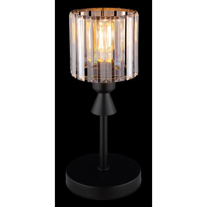 Globo - Lámpara de mesa 1xE27/60W/230V diá. 15 cm negro