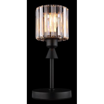Globo - Lámpara de mesa 1xE27/60W/230V diá. 15 cm negro
