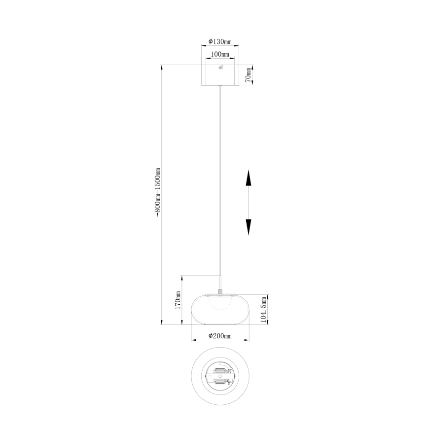 Globo - Lámpara LED colgante LED/6W/230V blanco