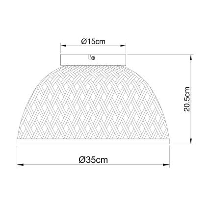 Globo - Lámpara de techo 1xE27/15W/230V bambú