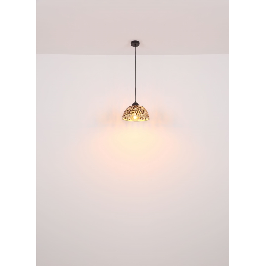Globo - Lámpara colgante 1xE27/15W/230V bambú