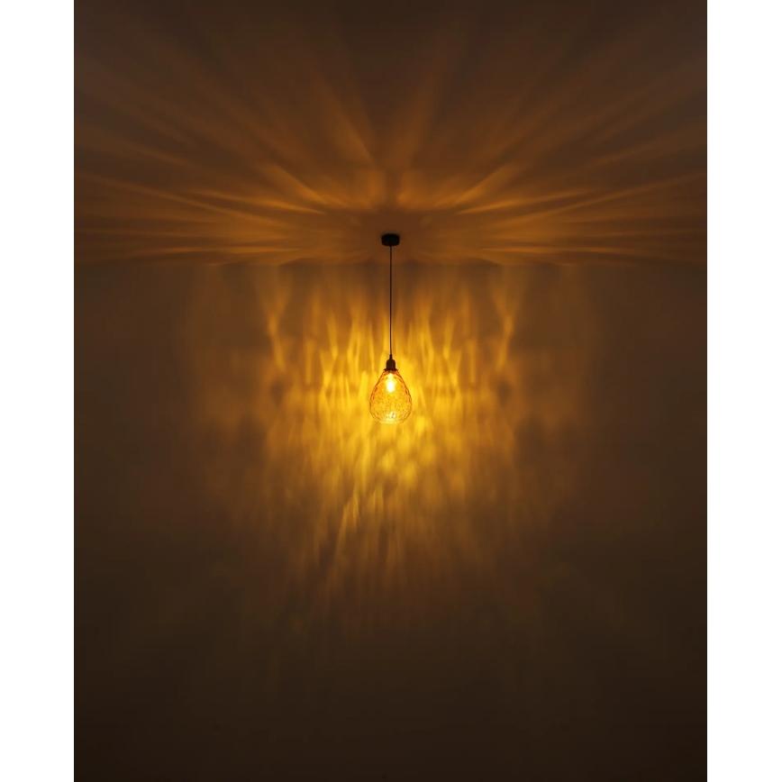 Globo - Lámpara colgante 1xE27/60W/230V diá. 21 cm naranja