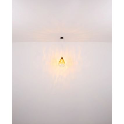 Globo - Lámpara colgante 1xE27/60W/230V diá. 21 cm naranja