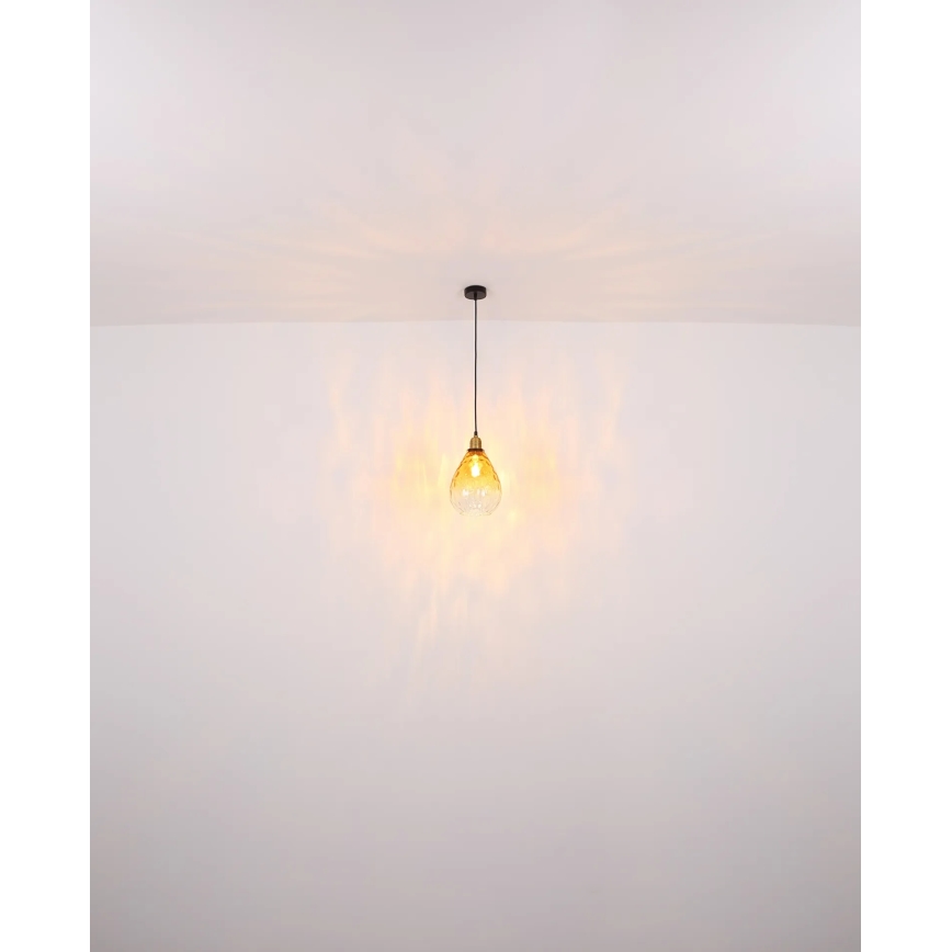 Globo - Lámpara colgante 1xE27/60W/230V diá. 21 cm naranja