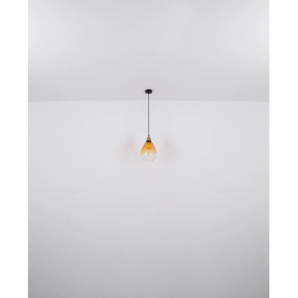 Globo - Lámpara colgante 1xE27/60W/230V diá. 21 cm naranja