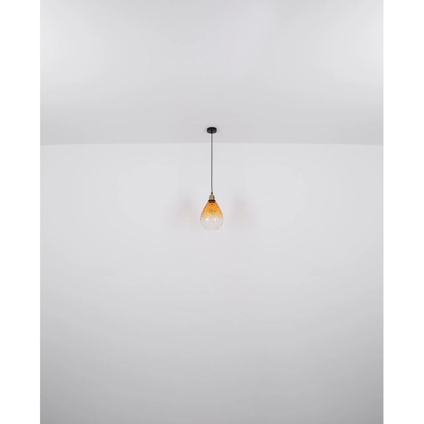 Globo - Lámpara colgante 1xE27/60W/230V diá. 21 cm naranja