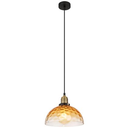 Globo - Lámpara colgante 1xE27/60W/230V diá. 25 cm naranja
