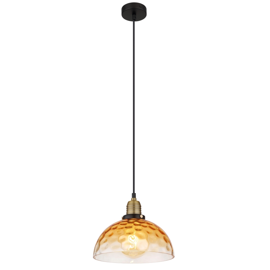 Globo - Lámpara colgante 1xE27/60W/230V diá. 25 cm naranja