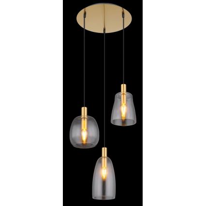 Globo - Lámpara colgante 3xE14/40W/230V diá. 43 cm latón