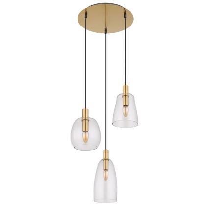 Globo - Lámpara colgante 3xE14/40W/230V diá. 43 cm latón