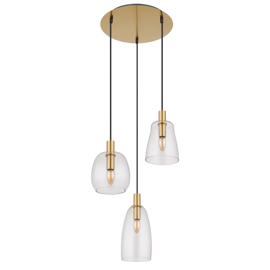 Globo - Lámpara colgante 3xE14/40W/230V diá. 43 cm latón