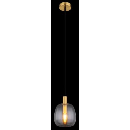 Globo - Lámpara colgante 1xE14/40W/230V diá. 16 cm latón