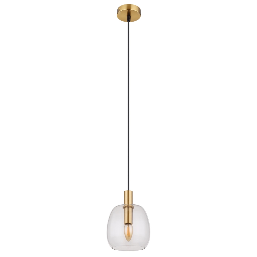 Globo - Lámpara colgante 1xE14/40W/230V diá. 16 cm latón