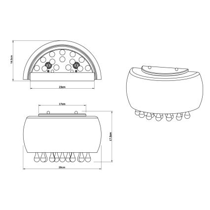 Globo 15809W - Aplique KALLA 1xG9/28W/230V