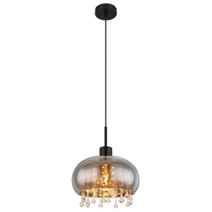 Globo - Lámpara colgante 1xE27/9W/230V diá. 28 cm negro