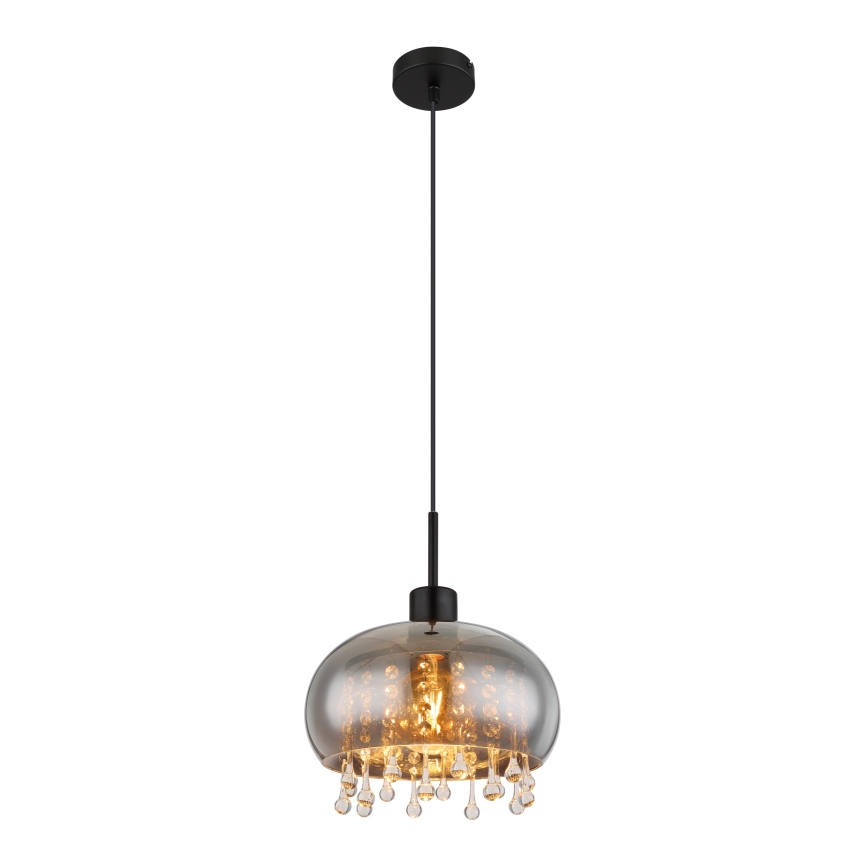 Globo - Lámpara colgante 1xE27/9W/230V diá. 28 cm negro