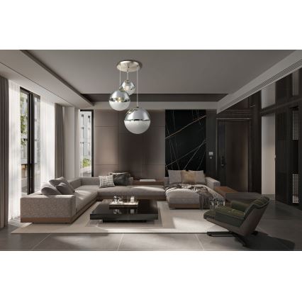 Globo - Lámpara colgante 3xE27/40W/230V diá. 51 cm
