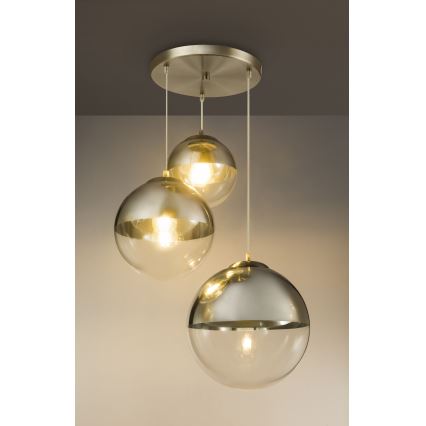 Globo - Lámpara colgante 3xE27/40W/230V diá. 51 cm