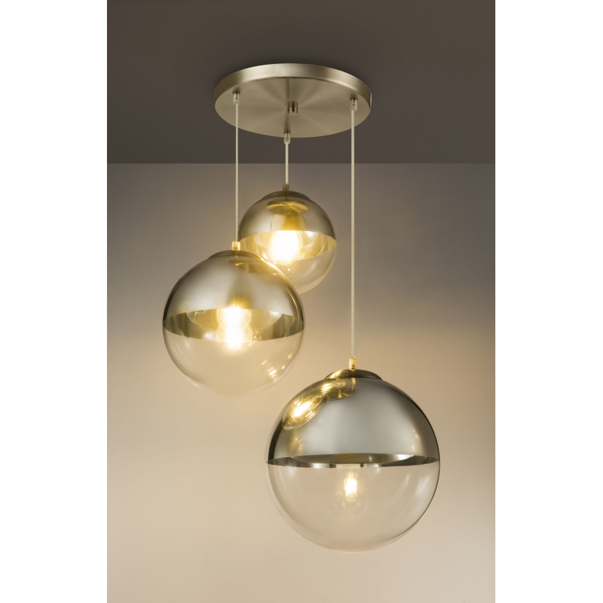 Globo - Lámpara colgante 3xE27/40W/230V diá. 51 cm