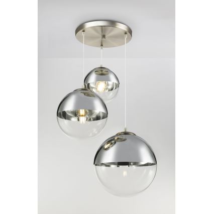 Globo - Lámpara colgante 3xE27/40W/230V diá. 51 cm