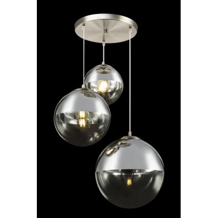 Globo - Lámpara colgante 3xE27/40W/230V diá. 51 cm