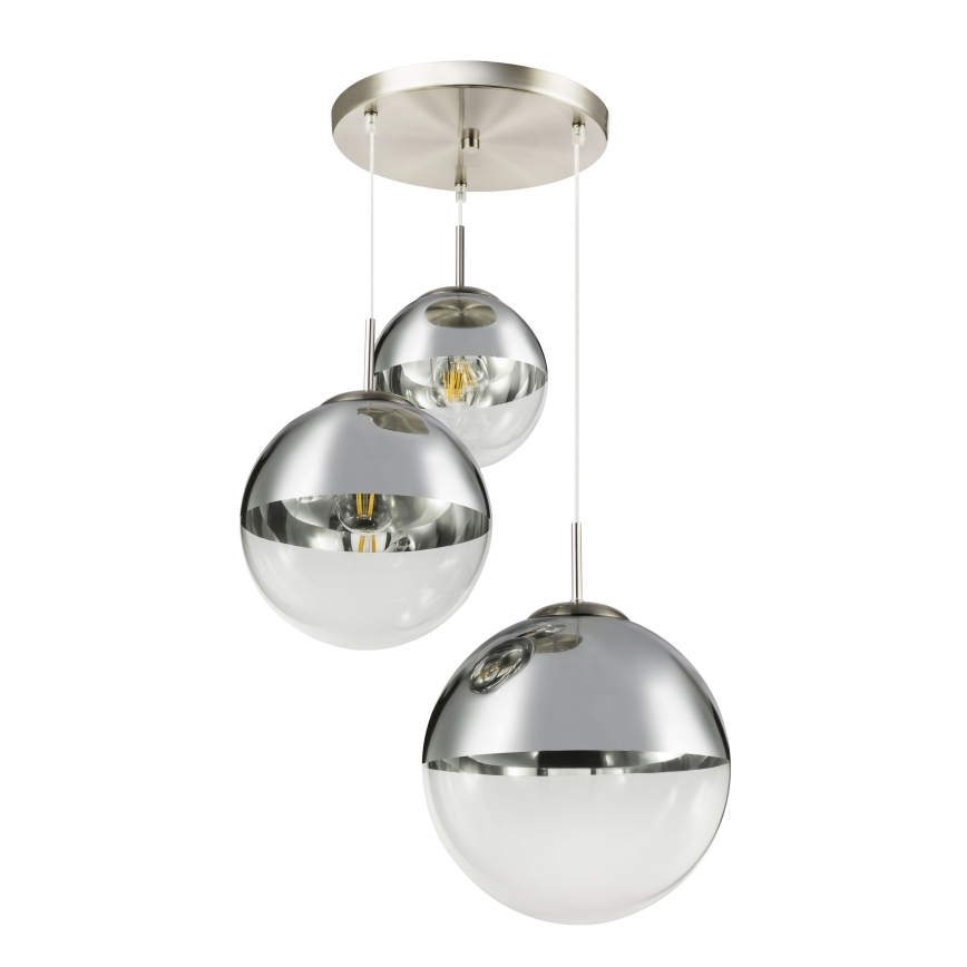 Globo - Lámpara colgante 3xE27/40W/230V diá. 51 cm