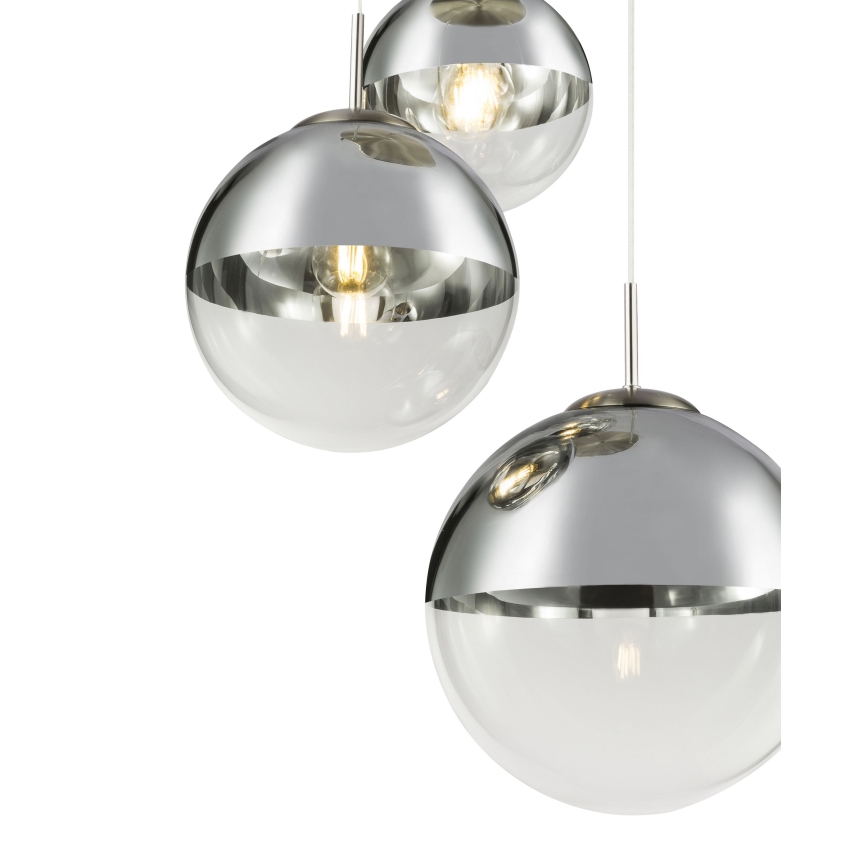 Globo - Lámpara colgante 3xE27/40W/230V diá. 51 cm
