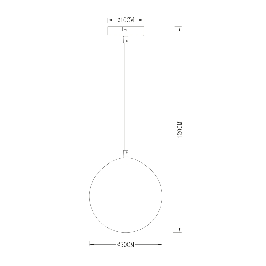 Globo - Lámpara colgante 1xE27/40W/230V diá. 20 cm