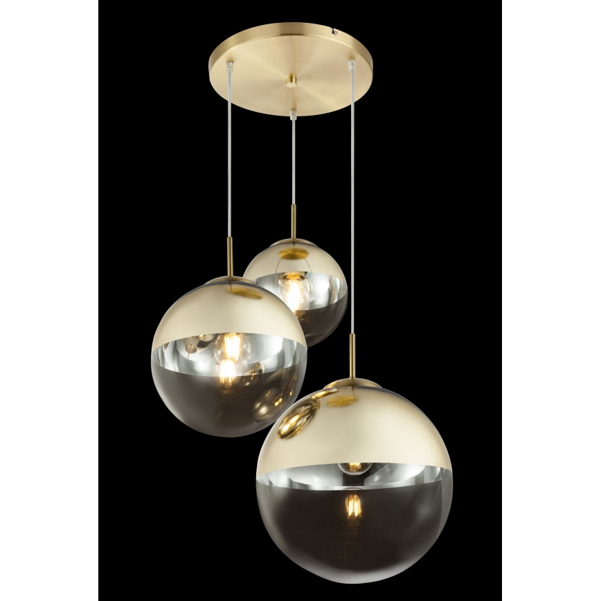 Globo - Lámpara colgante 3xE27/40W/230V diá. 51 cm