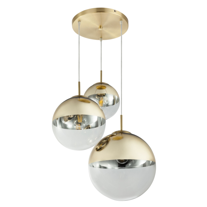 Globo - Lámpara colgante 3xE27/40W/230V diá. 51 cm