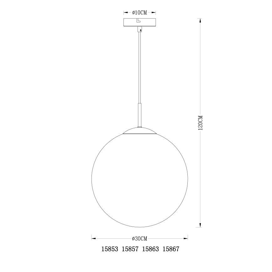 Globo - Lámpara colgante 1xE27/40W/230V diá. 30 cm