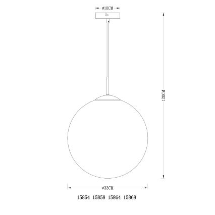 Globo - Lámpara colgante 1xE27/40W/230V diá. 33 cm