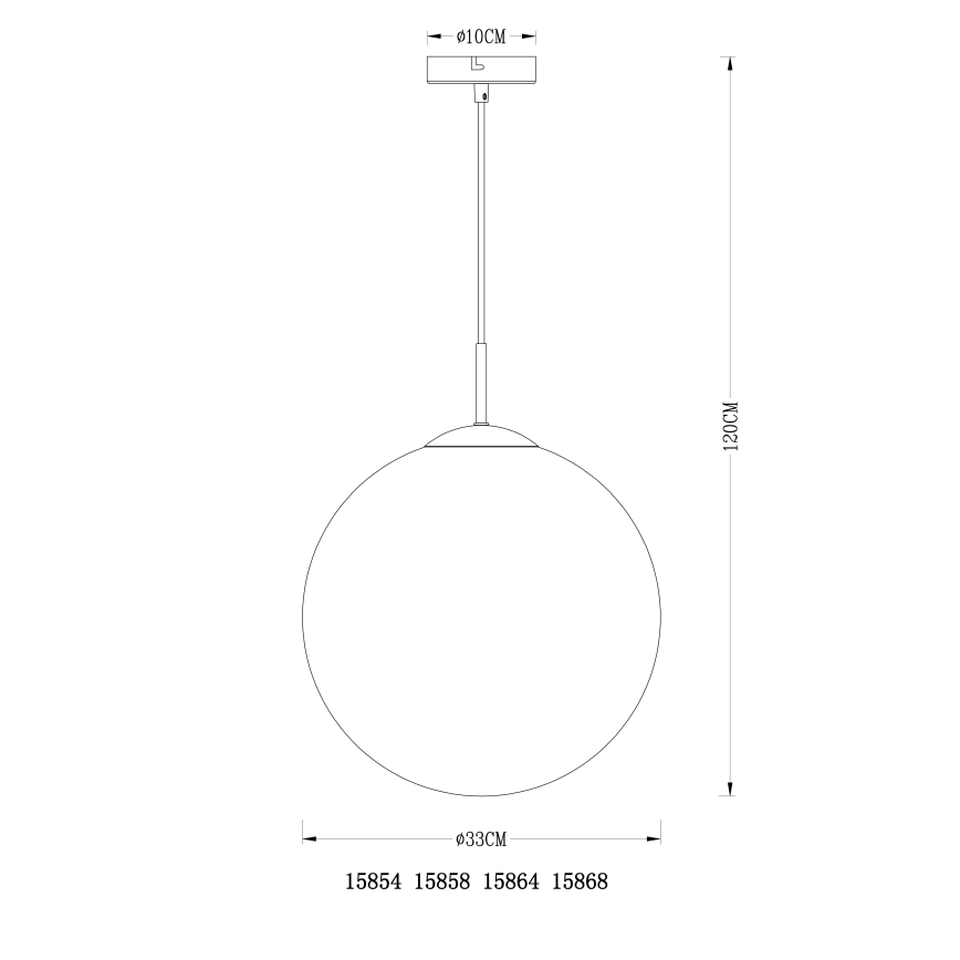 Globo - Lámpara colgante 1xE27/40W/230V diá. 33 cm