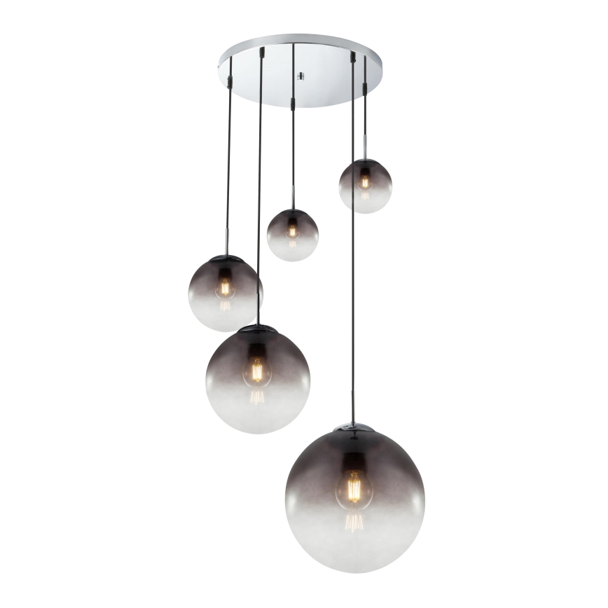 Globo - Vidrio de repuesto para lámpara de araña E27 diá. 25 cm gris