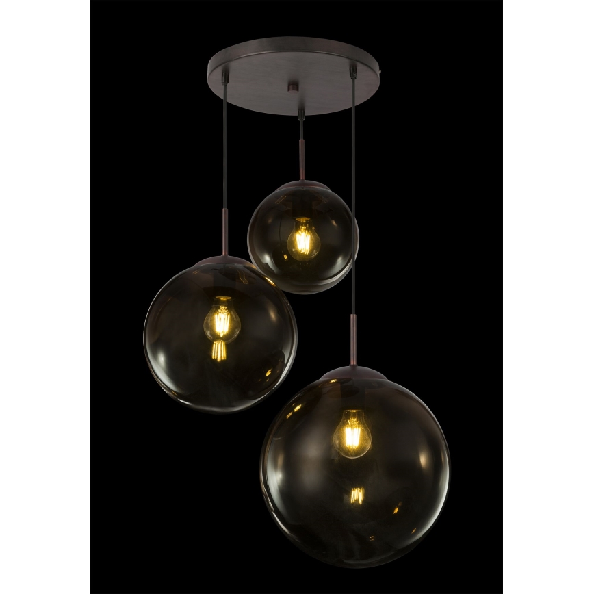 Globo - Lámpara colgante 3xE27/40W/230V diá. 51 cm