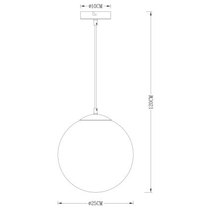 Globo - Lámpara colgante 1xE27/40W/230V diá. 30 cm